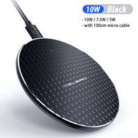 Qi Wireless Charger for iPhone 11 Pro Max X XS XR 8 10W Fast Charging Pad for AirPods Pro 2 Wireless Lattice Charge 10 W