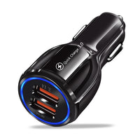 30W 3A Car Charger 3.0 4.0 Universal 3 USB Port Fast Charging Adapter For iPhone Samsung Xiaomi Mobile Phone In Car