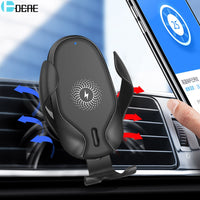 DCAE 10W Qi Wireless Car Charger For iPhone 11 Pro Max XS XR X 8 Fast Induction Car Charging Phone Holder For Samsung S10 S9 S8
