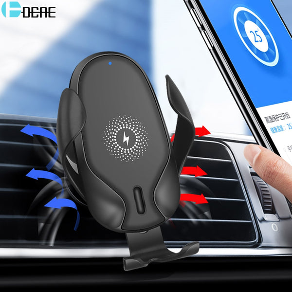 DCAE 10W Qi Wireless Car Charger For iPhone 11 Pro Max XS XR X 8 Fast Induction Car Charging Phone Holder For Samsung S10 S9 S8