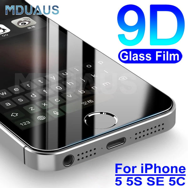 9D Tempered Glass on the For Apple iPhone 5S 5 SE 5C 4 4S Screen Protector 9H Anti-Burst Protective Film Glass For iPhone 5S SE