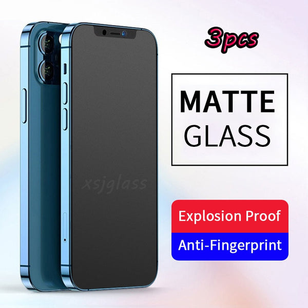 3Pcs 9H 2.5D matte Tempered protective Glass For iPhone 11 12 Pro Max 6 S 7 8 Plus X XR X S Max Screen Protector Eyes Care Glass