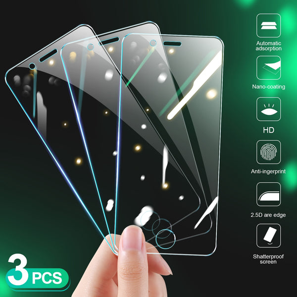 3Pcs Full Protective Glass For iphone SE 2020 5S 6 6S 7 8 Plus Tempered Screen Protector On iPhone 11 Pro Xs max X XR Glass Film