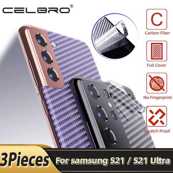 Carbon Fiber Back Film For Samsung Galaxy S21 Plus S21+ Screen Protector For Samsung Galaxy S21 Ultra Not Tempered Glass Film