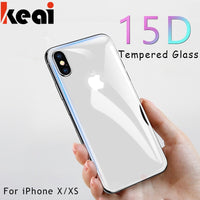15D Front And Back Screen Protector Glass For iPhone X Xs Max Full Cover Tempered Glass On The For iPhone XR Xs