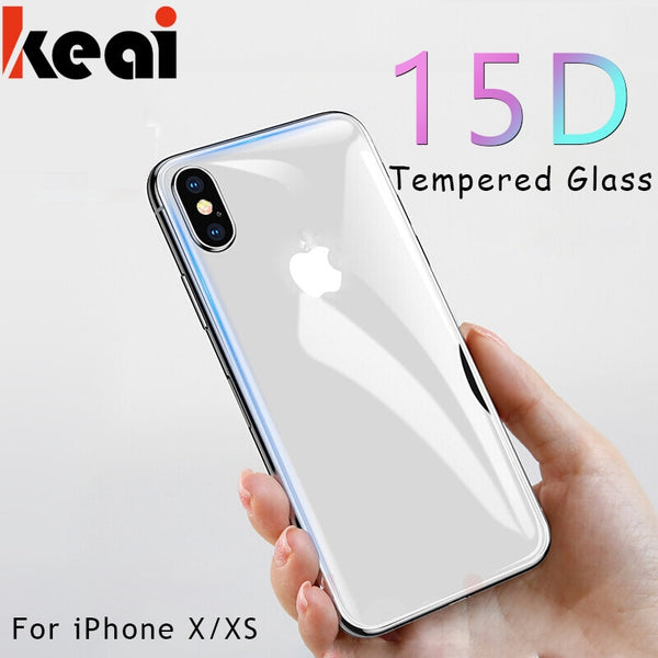 15D Front And Back Screen Protector Glass For iPhone X Xs Max Full Cover Tempered Glass On The For iPhone XR Xs